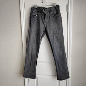 "Urban Star" Light Wash Black Straight Leg Denim Jeans Casual Pants Size 34/32